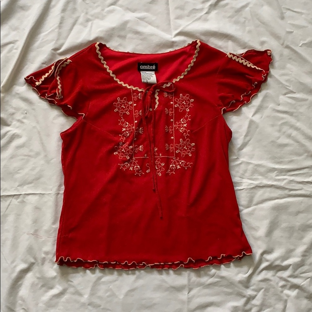 Vintage red blouse